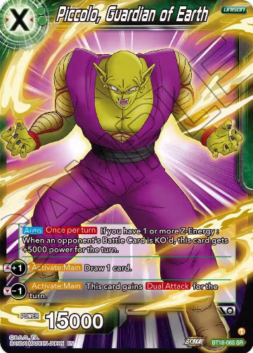 Piccolo, Guardian of Earth (BT18-065), Dawn of the Z-Legends — DB Super card price