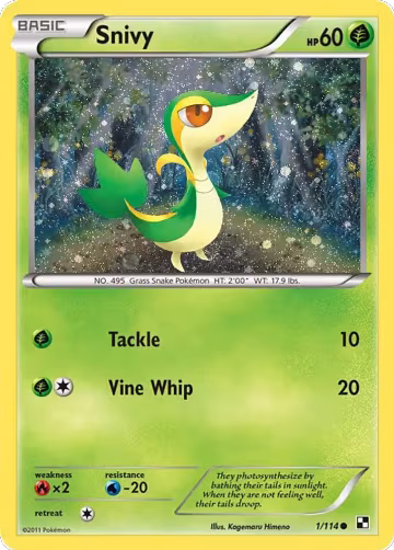 Snivy - 1/114 (Cosmos Holo) (001/114), Miscellaneous Cards & Products — Pokémon card price