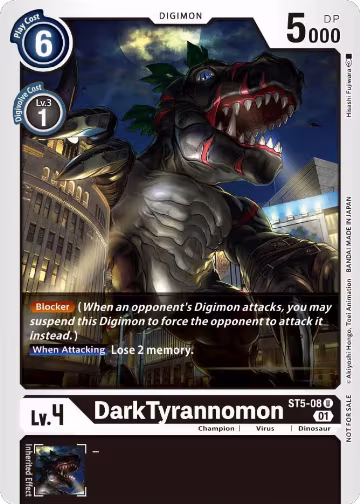 DarkTyrannomon (Winner Pack X Record) (ST5-08 U) — card price