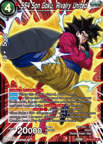 SS4 Son Goku, Rivalry United (BT18-010), Dawn of the Z-Legends — DB Super card price