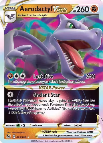 Aerodactyl VSTAR (093/196), Lost Origin — Pokémon card price