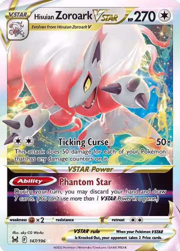 Hisuian Zoroark VSTAR (147/196), Lost Origin — Pokémon card price