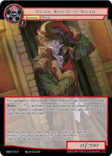 Gresia, Heretic of Solari (NWE-015 R), A New World Emerges — Force of Will card price