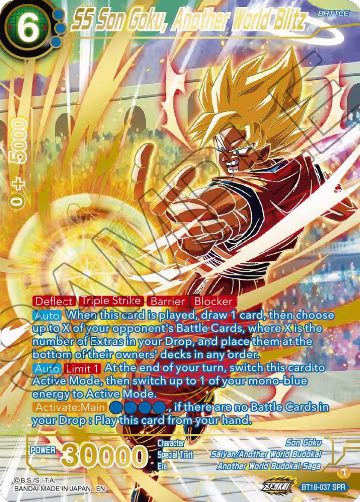SS Son Goku, Another World Blitz (SPR) (BT18-037), Dawn of the Z-Legends — DB Super card price
