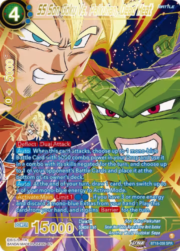 SS Son Goku Vs. Paikuhan, Dead Heat (SPR) (BT18-038), Dawn of the Z-Legends — DB Super card price