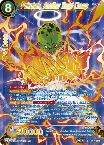 Paikuhan, Another World Champ (SPR) (BT18-040), Dawn of the Z-Legends — DB Super card price