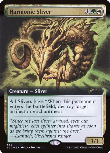 Harmonic Sliver (Extended Art) (663), Secret Lair Drop Series — Magic card price