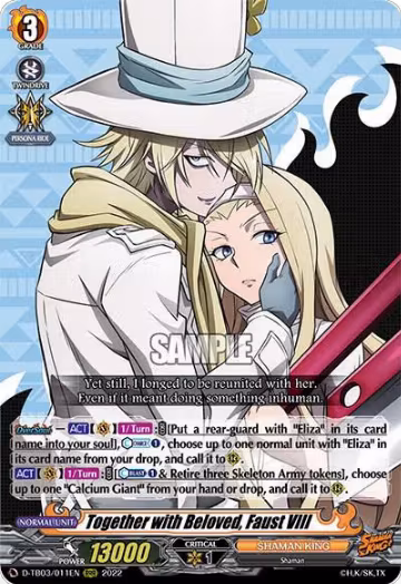 Together with Beloved, Faust VIII (D-TB03/011EN), D-TB03: Shaman King — Vanguard card price