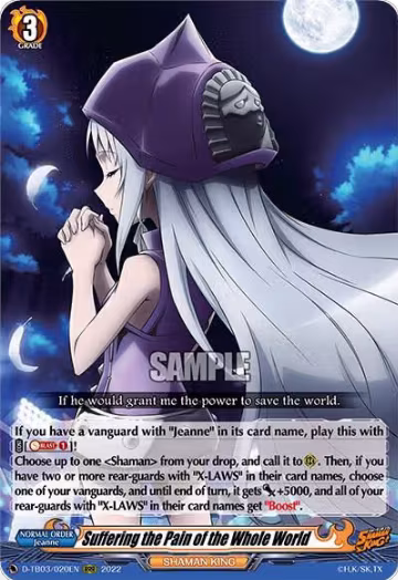 Suffering the Pain of the Whole World (D-TB03/020EN), D-TB03: Shaman King — Vanguard card price