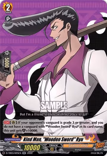 Kind Man, "Wooden Sword" Ryu (D-TB03/025EN), D-TB03: Shaman King — Vanguard card price