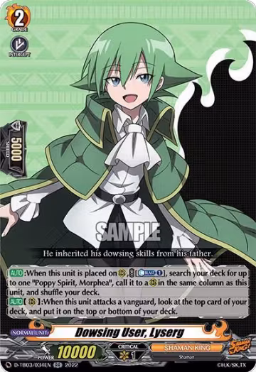 Dowsing User, Lyserg (D-TB03/034EN), D-TB03: Shaman King — Vanguard card price