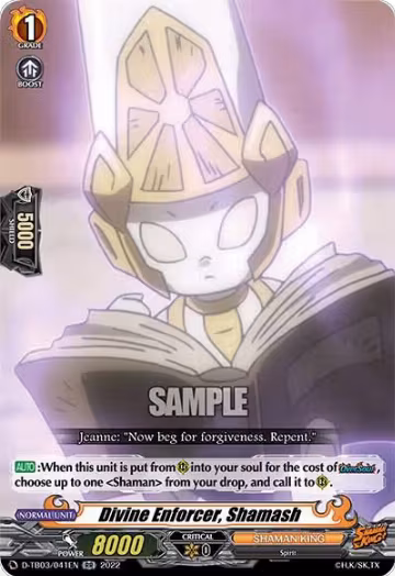 Divine Enforcer, Shamash (D-TB03/041EN), D-TB03: Shaman King — Vanguard card price