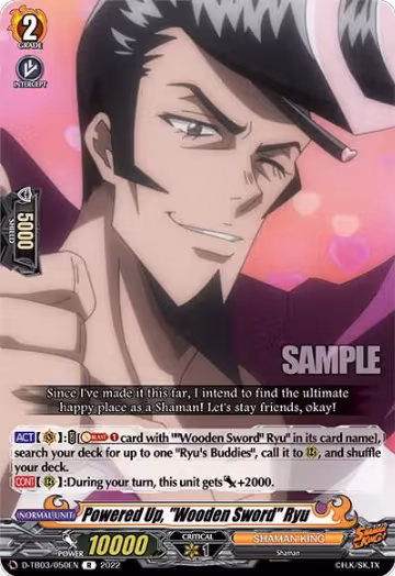 Powered Up, "Wooden Sword" Ryu (D-TB03/050EN), D-TB03: Shaman King — Vanguard card price