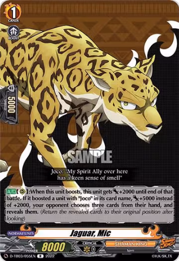 Jaguar, Mic (D-TB03/055EN), D-TB03: Shaman King — Vanguard card price