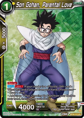 Son Gohan, Parental Love (BT18-111), Dawn of the Z-Legends — DB Super card price
