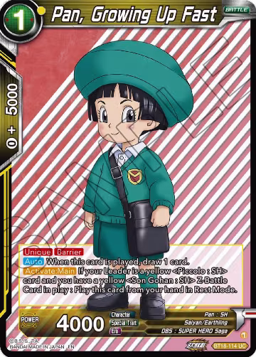 Pan, Growing Up Fast (BT18-114), Dawn of the Z-Legends — DB Super card price
