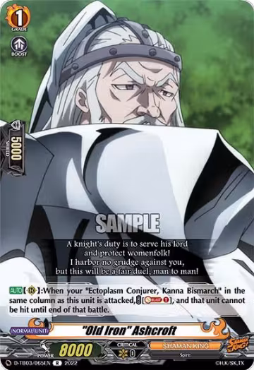 "Old Iron" Ashcroft (D-TB03/065EN), D-TB03: Shaman King — Vanguard card price