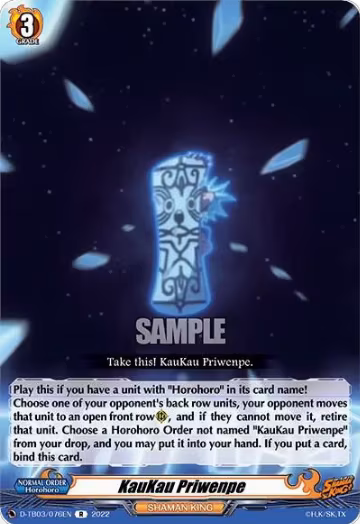 KauKau Priwenpe (D-TB03/076EN), D-TB03: Shaman King — Vanguard card price