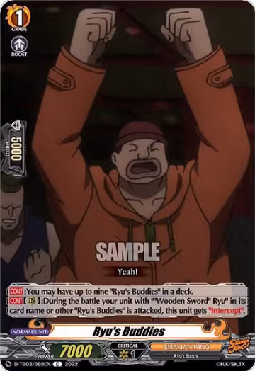 Ryu's Buddies (D-TB03/089EN), D-TB03: Shaman King — Vanguard card price