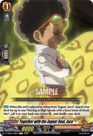 Together with the Jaguar Soul, Joco (D-TB03/100EN), D-TB03: Shaman King — Vanguard card price