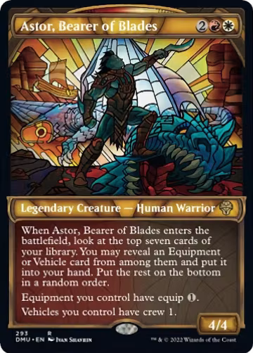 Astor, Bearer of Blades (Showcase) (293), Dominaria United — Magic card price