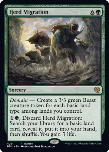 Herd Migration (DMU Bundle) (429), Unique and Miscellaneous Promos — Magic card price