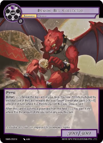 Demon Bet Collector (NWE-053 N), A New World Emerges — Force of Will card price