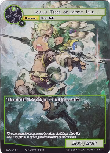 Mumu Tribe of Misty Isle (Full Art) (NWE-041 N), A New World Emerges — Force of Will card price