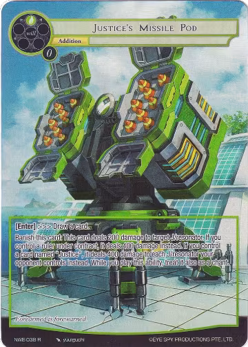 Justice's Missile Pod (Full Art) (NWE-038 R), A New World Emerges — Force of Will card price