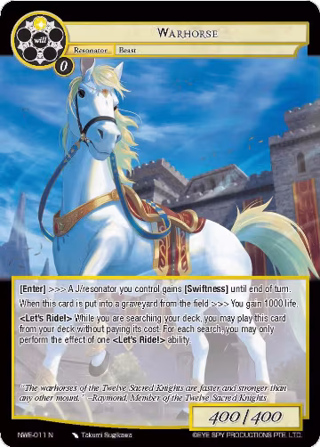 Warhorse (NWE-011 N), A New World Emerges — Force of Will card price