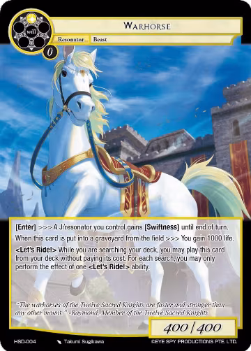 Warhorse (HSD-004), Hero Cluster Starter Decks — Force of Will card price