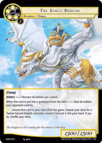 The King's Dragon (HSD-003), Hero Cluster Starter Decks — Force of Will card price