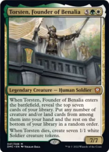 Torsten, Founder of Benalia (47), Commander: Dominaria United — Magic card price