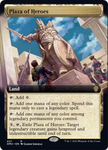 Plaza of Heroes (Extended Art) (421), Dominaria United — Magic card price