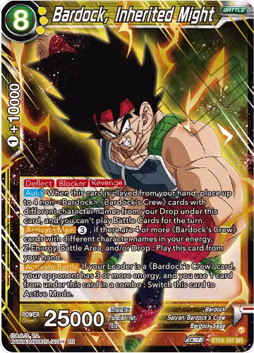 Bardock, Inherited Might (BT18-107), Dawn of the Z-Legends — DB Super card price