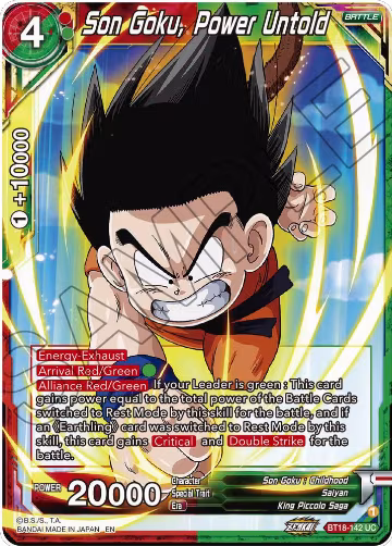Son Goku, Power Untold (BT18-142), Dawn of the Z-Legends — DB Super card price