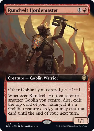 Rundvelt Hordemaster (Extended Art) (409), Dominaria United — Magic card price