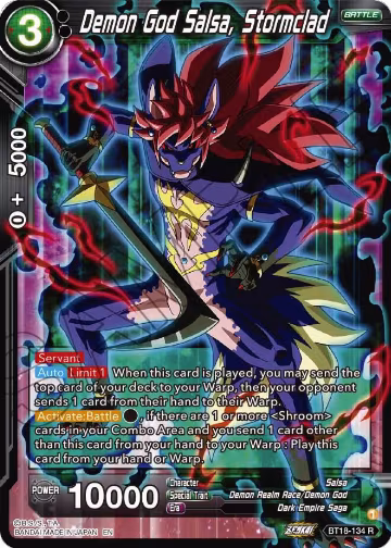 Demon God Salsa, Stormclad (BT18-134), Dawn of the Z-Legends — DB Super card price