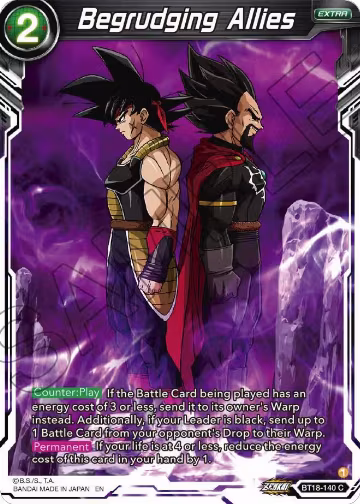 Begrudging Allies (BT18-140), Dawn of the Z-Legends — DB Super card price