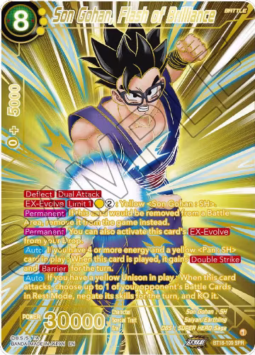 Son Gohan, Flash of Brilliance (SPR) (BT18-109), Dawn of the Z-Legends — DB Super card price