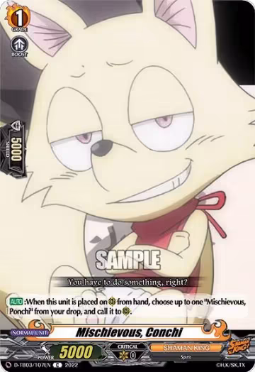 Mischievous, Conchi (D-TB03/107EN), D-TB03: Shaman King — Vanguard card price
