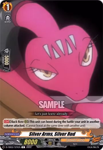 Silver Arms, Silver Rod (D-TB03/121EN), D-TB03: Shaman King — Vanguard card price