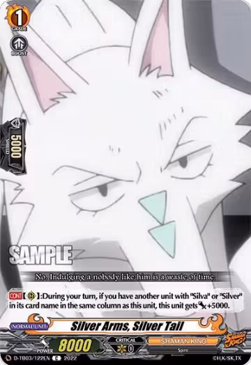Silver Arms, Silver Tail (D-TB03/122EN), D-TB03: Shaman King — Vanguard card price