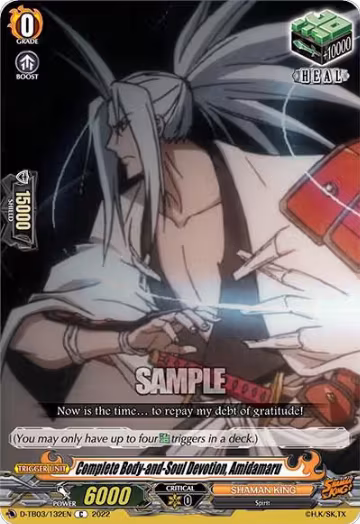 Complete Body-and-Soul Devotion, Amidamaru (D-TB03/132EN), D-TB03: Shaman King — Vanguard card price
