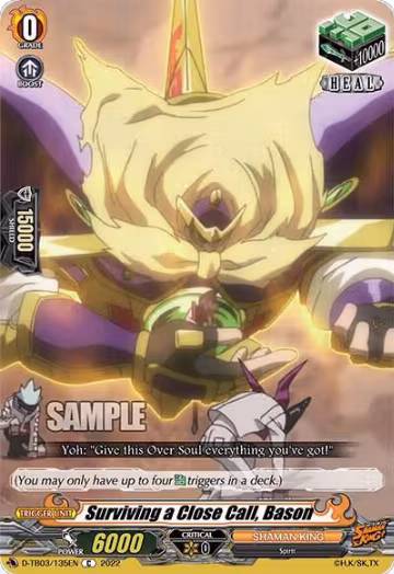 Surviving a Close Call, Bason (D-TB03/135EN), D-TB03: Shaman King — Vanguard card price