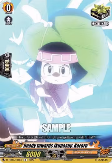 Ready towards Ikupasuy, Kororo (D-TB03/138EN), D-TB03: Shaman King — Vanguard card price
