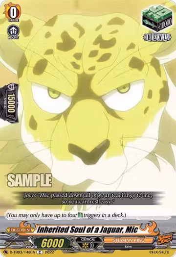 Inherited Soul of a Jaguar, Mic (D-TB03/148EN), D-TB03: Shaman King — Vanguard card price