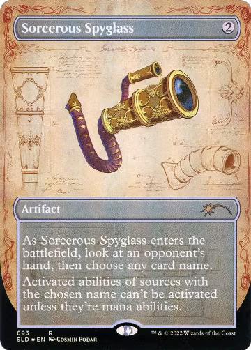 Sorcerous Spyglass (Borderless) (693), Secret Lair Drop Series — Magic card price
