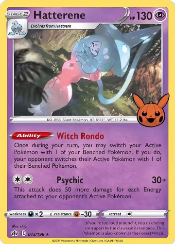 Hatterene (073/198), Trick or Trade BOOster Bundle — Pokémon card price