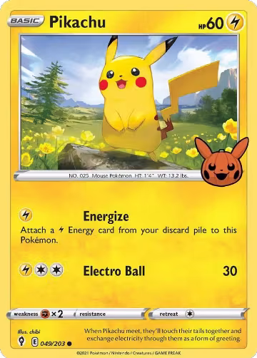 Pikachu (049/203) — card price
